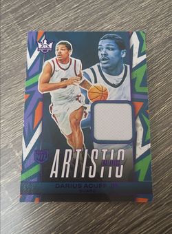 2025-26 Darius Acuff Jr Panini Court Kings Artistic Endeavours Patch Rookie /49