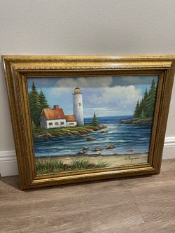 2 Lighthouse Picture Paintings