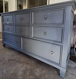 Very nice grey dresser.