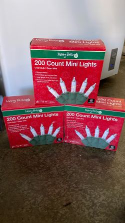 Set Of 3 Mini Christmas Light! 200 Mini Lights Each