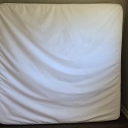 King Size Mattress With Metal Box Spring Frame. 