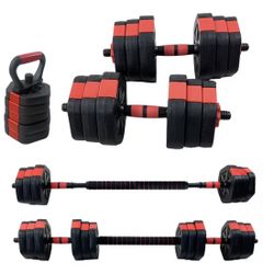Adjustable Dumbbell Set 4 In 1 70lb