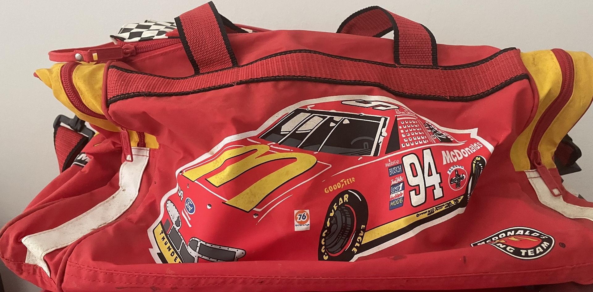 NASCAR McDonald’s duffel bag vintage