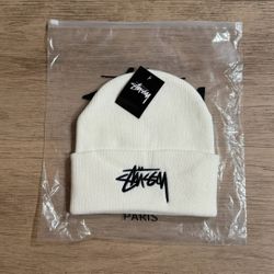White Stussy Beanie 