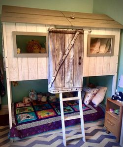 Efharis twin over twin low loft bed deals