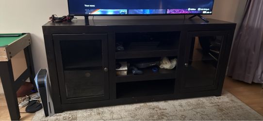 Dark brown Wood TV Stand Media Console