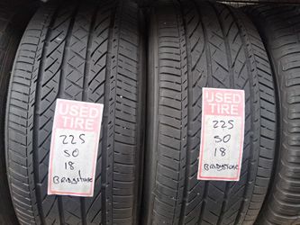 2 used Tires 225/50r18 Bridgestone 🤑 free Installation and balance ‼️ 👌 