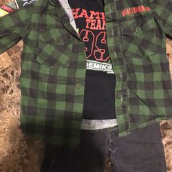 Designer denim army outfit by academics sz 4T