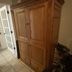 Oak Armoire. Moving must sell