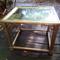 Brass End Table 
