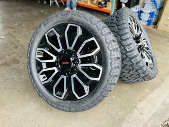 24" RIMS TIRES GMC CHEVY 2500 WE OFFER PAYMENT OPTION