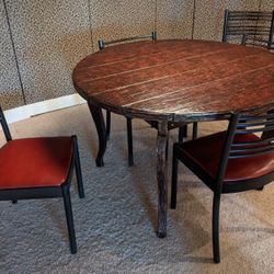 Kitchen/Poker Table And 6 Chairs Custom Built