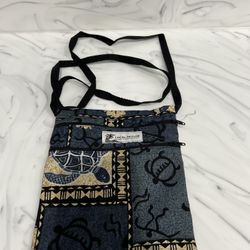 NWT Handmade in Hawaii Crossbody Turtle Print Fabric Bag