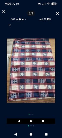 Pampered Chef stars and stripes table cloth set