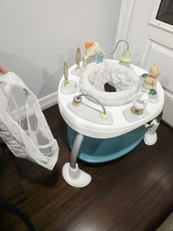 Ingenuity Spring & Sprout 2-in-1 Baby Activity Center Jumper and Table