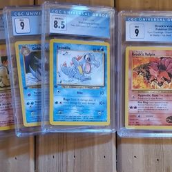 Pokemon Cards. Slabs. 1st Edition. Eevee