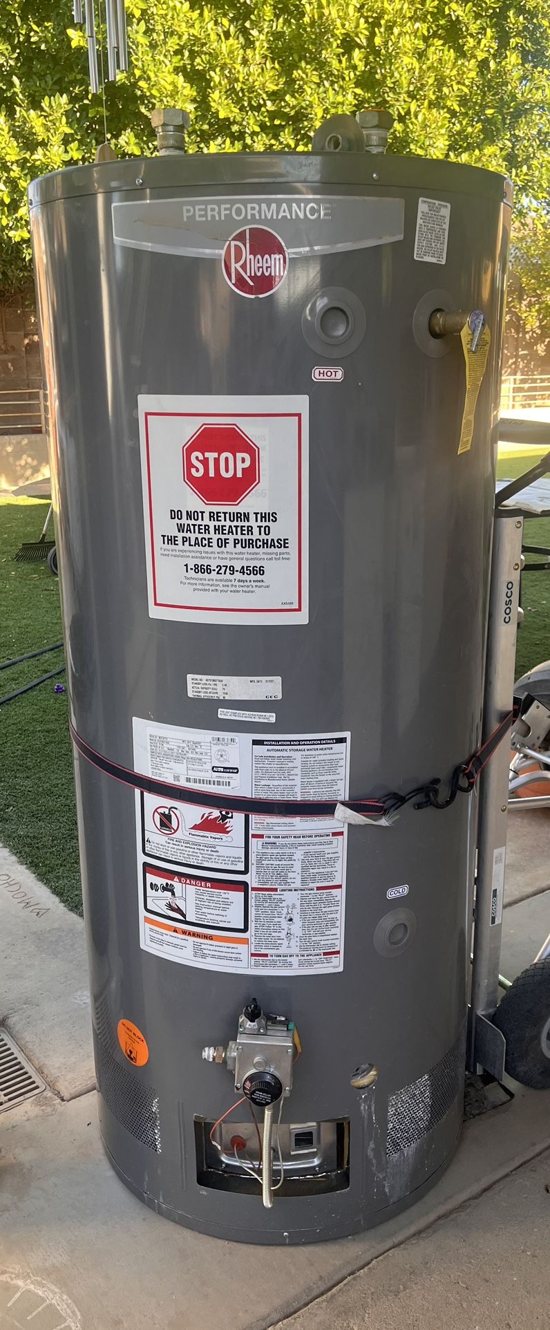 Rheem Performance 75 Gallon Natural Gas Water Heater