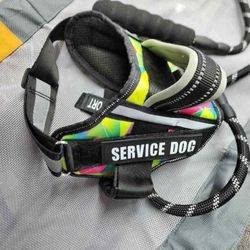 Service Dog Vest Harness And Leash Size MEDIUM 