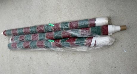 Heavyweight Striped Cotton Fabric - 3 Rolls Total (Great for Upholstery, Pillows, Sewing)