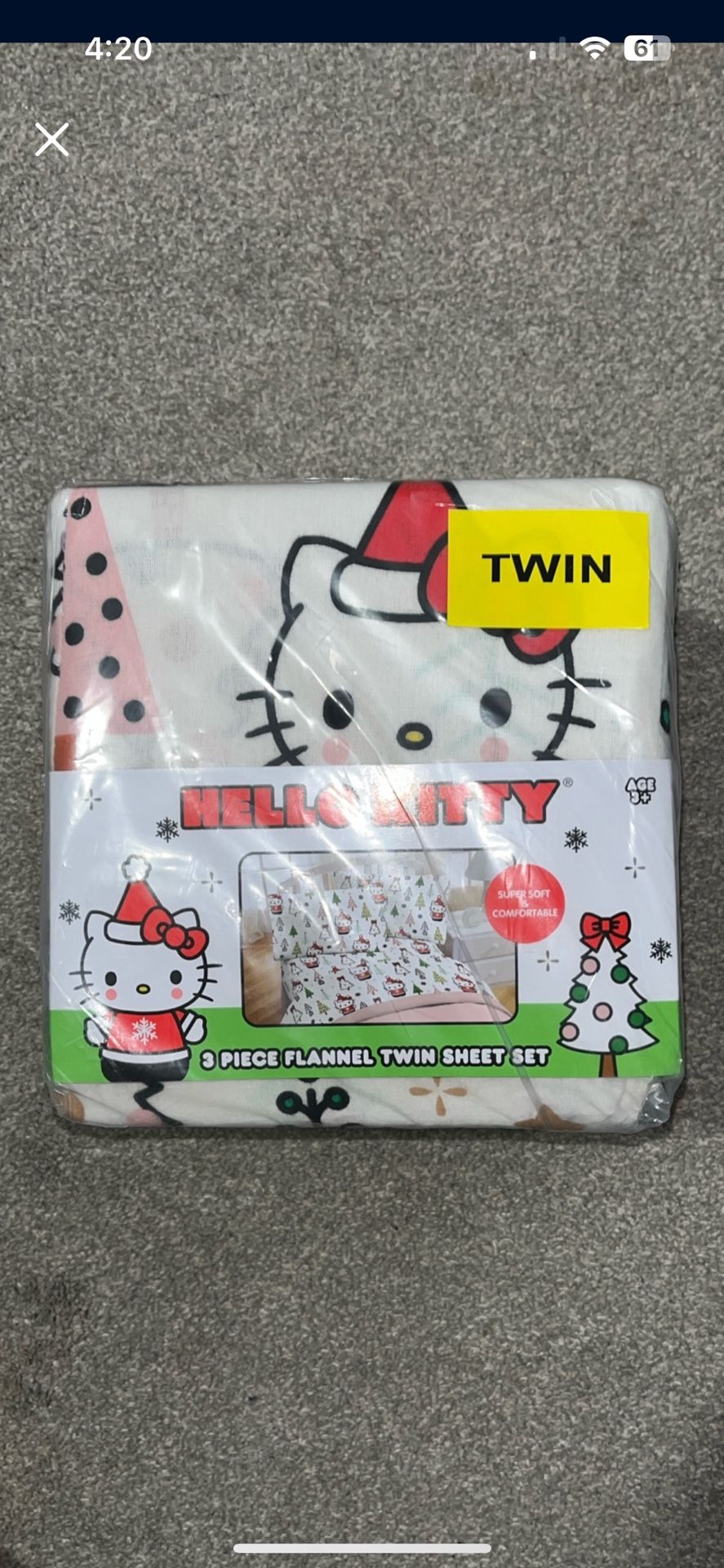 Hello Kitty Twin Bed Sheet