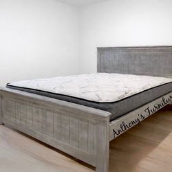 King bed and mattress