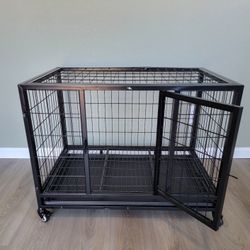 36” Medium Dog Crate Cage With Locking Caster Wheels (New) 📦 