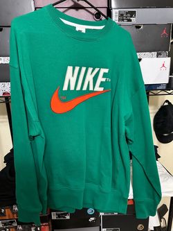 Nike Crewneck Sweatshirt Green Orange Logo