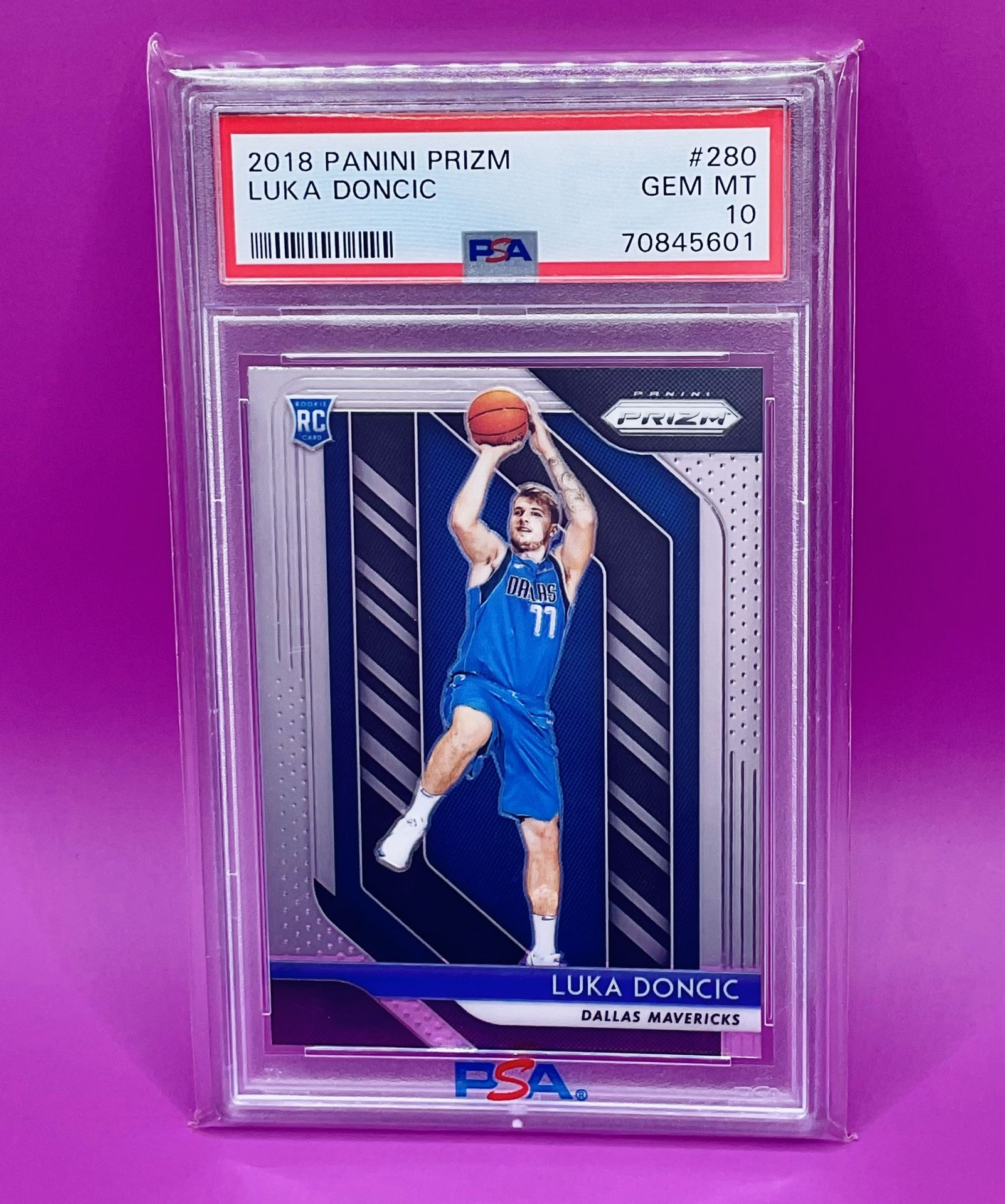 2018 Panini Prizm Luka Dončić Rookie Card #280 – PSA 10 (GEM MINT) 🔥