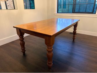 Farmhouse kitchen table solid wood