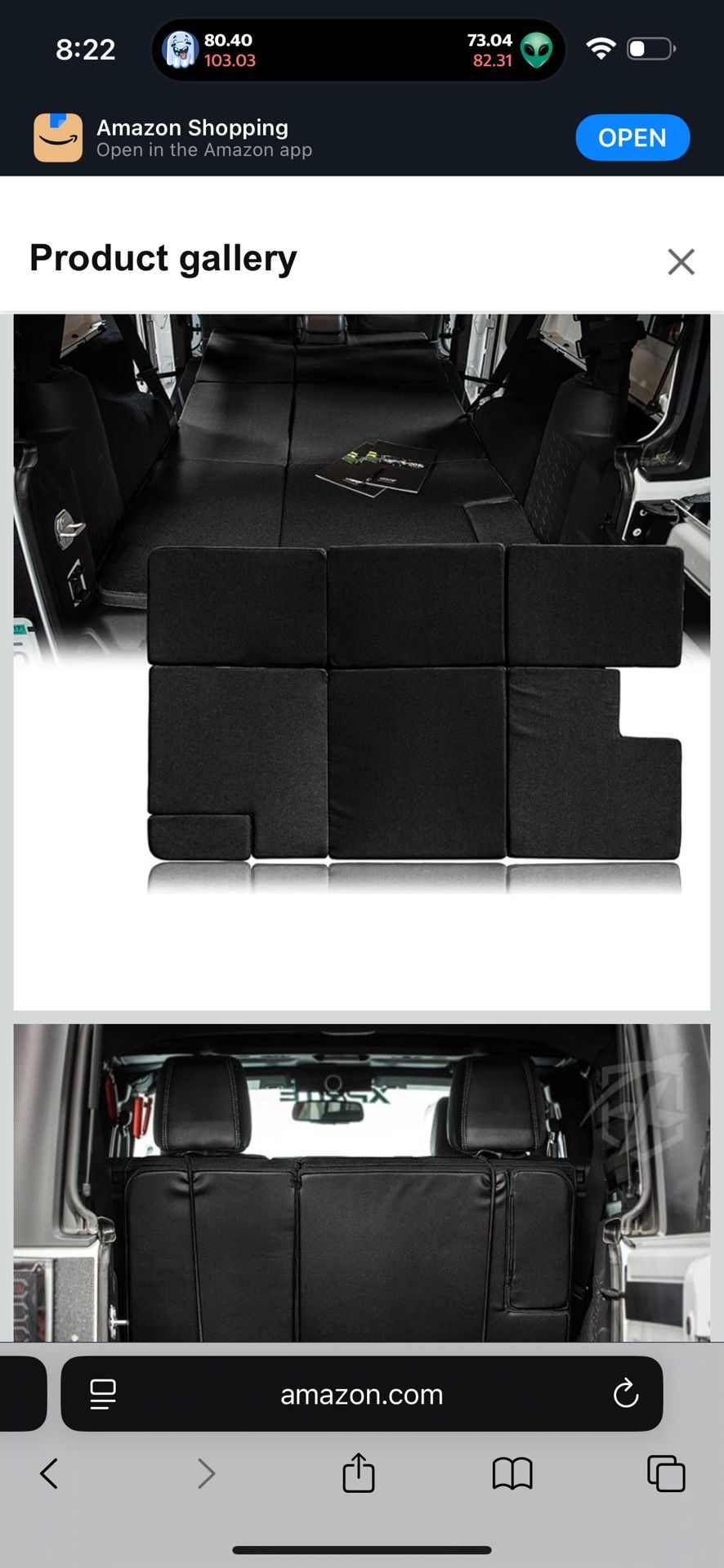 Jeep JKU Xprite Portable Custom Mattress 
