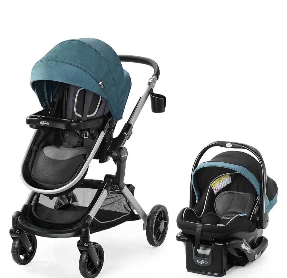 Graco Modes Nest Travel System, Includes Baby Stroller with Height Adjustable Reversible Seat, Pram Mode, Lightweight Aluminum Frame and SnugRide 35 L