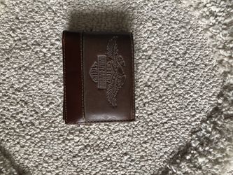 New Brown Leather Wallet w/Harley-Davidson Logo
