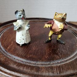 Austrian Vienna Cold Painted Bronze Beatrix Potter Jeremy And Tabitha Twitches 