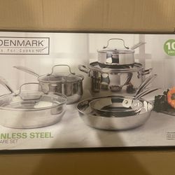 10 Piece Stainless Steel Cookware Set