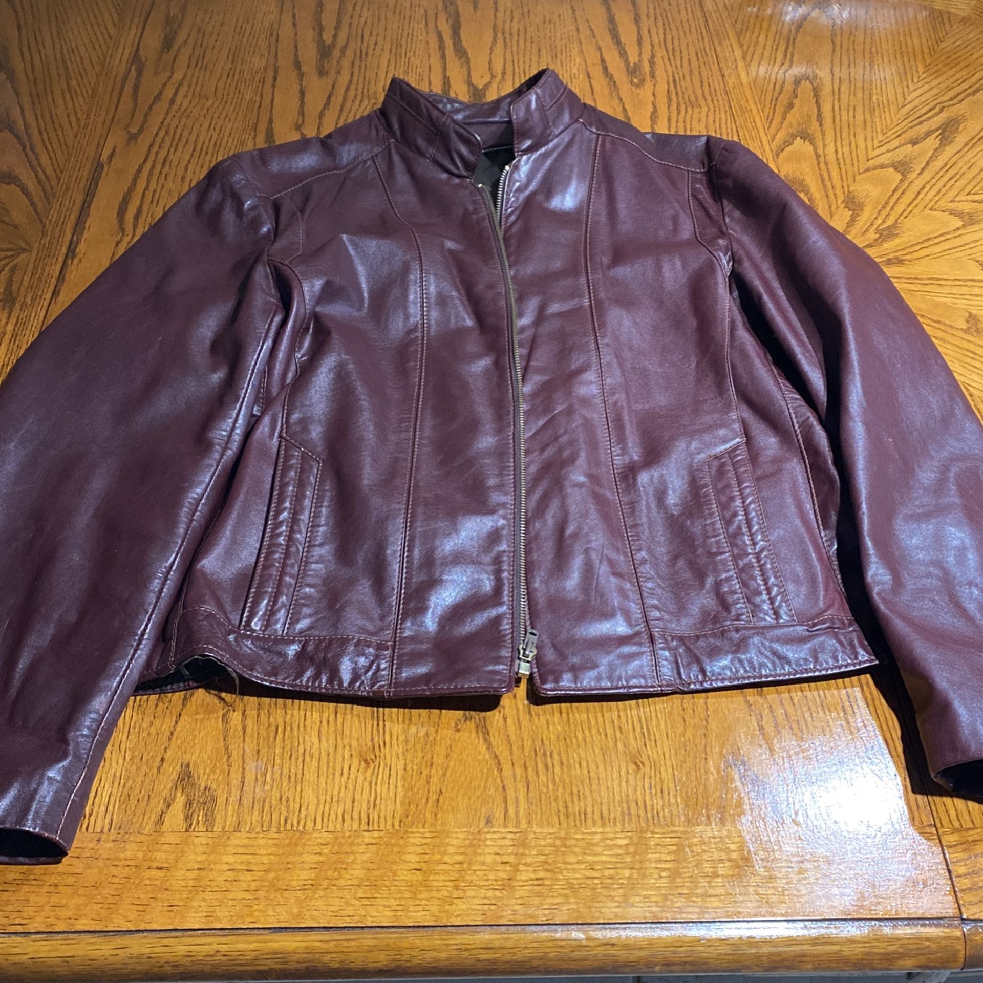 Leather motorcycle jacket size 46 $50