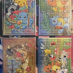 Pokemon Rare Vintage Jigsaw Puzzle Lot 4 
