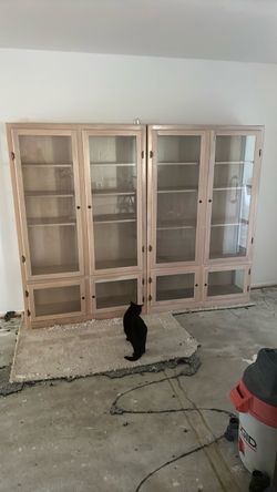 Two Locking Glass Display Cases