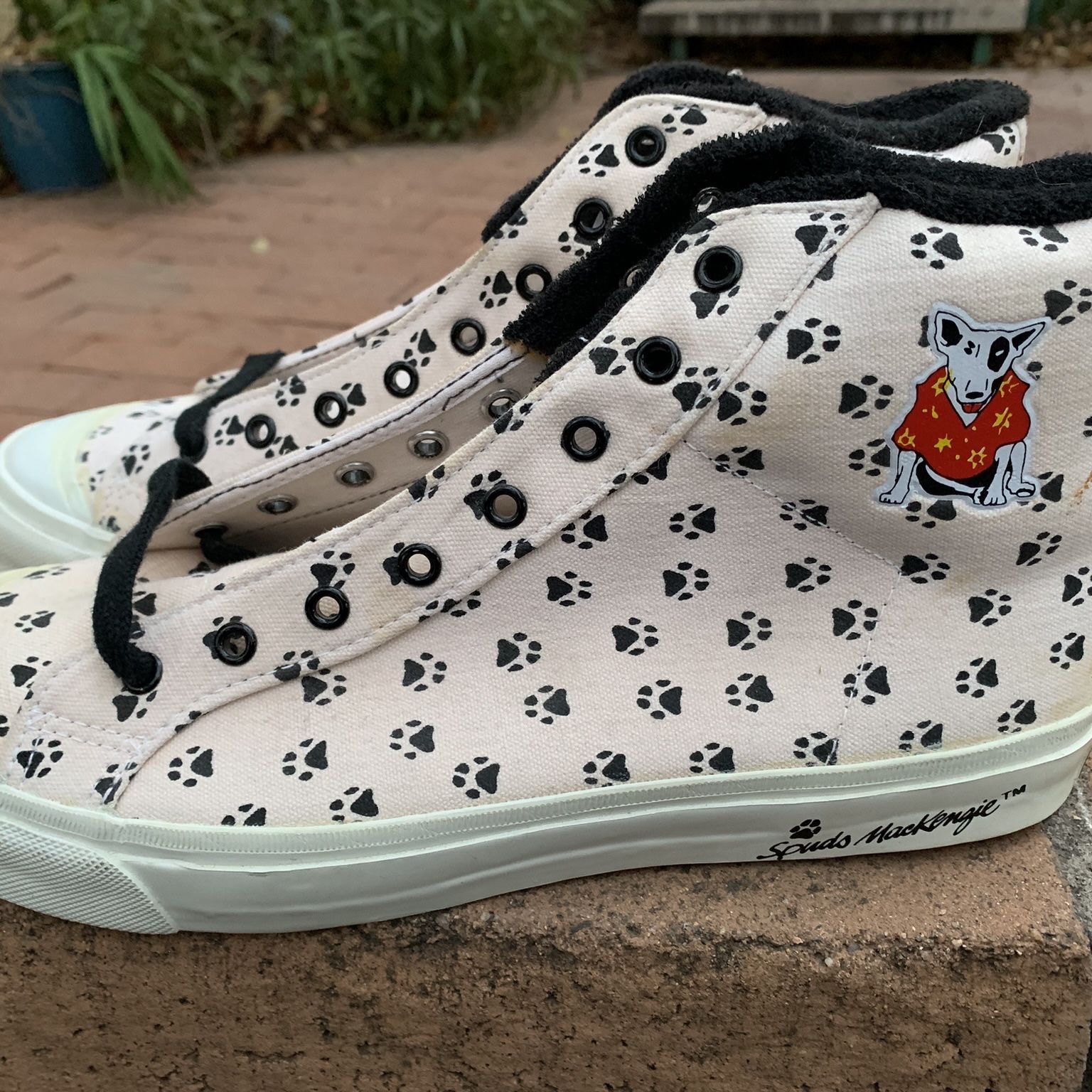 Vintage 1986 Spuds Mackenzie Tennis Shoes for Sale in