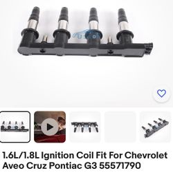1.6L/1.8L Ignition Coil Fit For Chevrolet Aveo Cruz Pontiac G3 (contact info removed)0, New