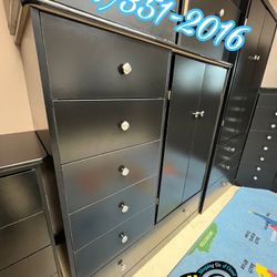 Pacoima Black Closet Wardrobe Dresser New Chest 