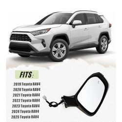 Espejo lateral izquierdo del conductor Compatible con Toyota Rav4 2019-2025 con vidrio calefactado, 60