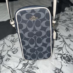 Coach Denim Crossbody Phone Bag
