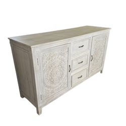 Chennai 3 Drawer Dresser - White Wash - 63W/35H