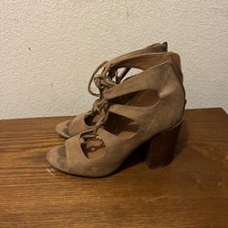 Size 7.5 Brown Heels 