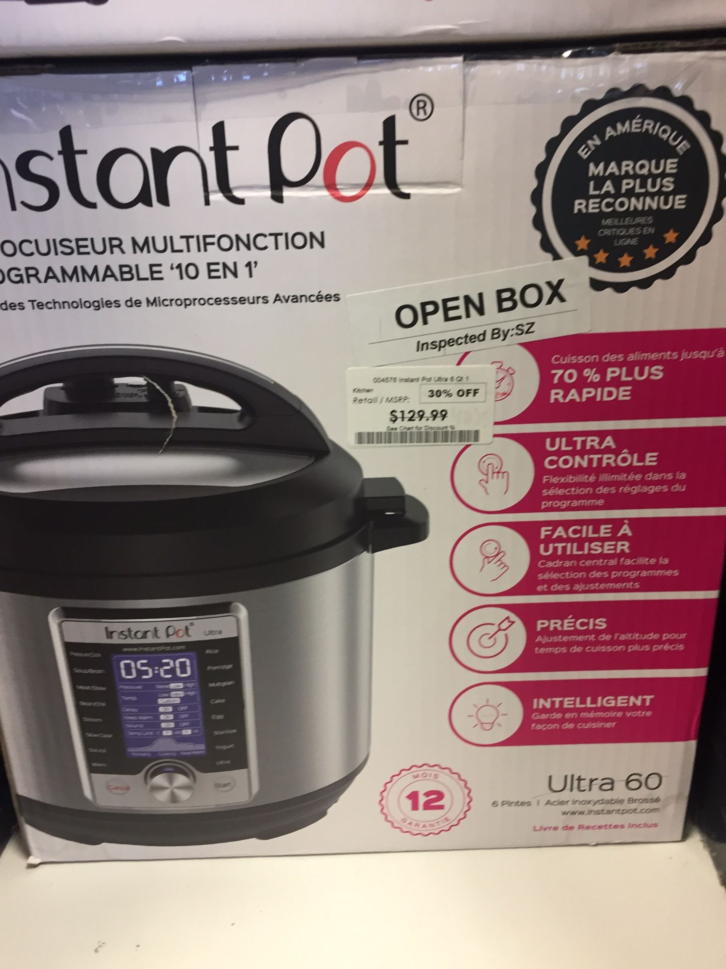 Instant pot 6qt ultra 60