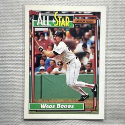 🔥⚾️❤️ 1992 Topps - Wade Boggs Boston RED SOX American All Star #399 ❤️⚾️🔥