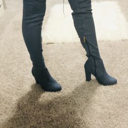 Denim Thigh Boots Size 5 1/2