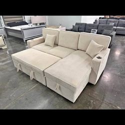3 Pc Sectional Pull Out Sofa