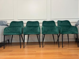 Velvet dining chairs