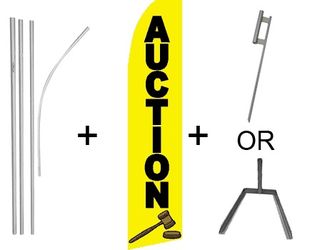 Auction Super Flag & Pole Kit